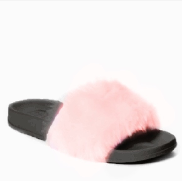 Anthropologie Shoes - NWOT Ike Behar Faux-Fur Slide Sandals